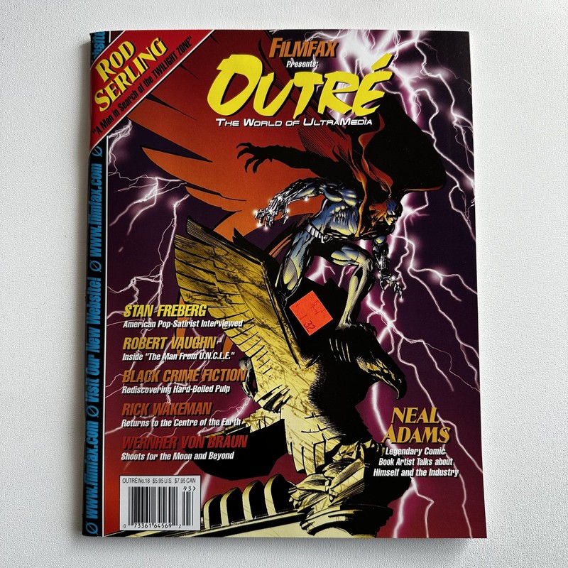 FILMFAX Presents OUTRE #18 Robert Vaughn U.N.C.L.E. Freberg SERLING Neal Adams