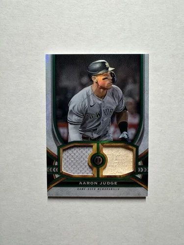 Aaron Judge 2023 Topps Tribute Dual Relic Card Bat Jersey /99 New York Yankees