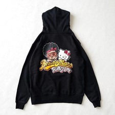 Bruno Mars x Hello Kitty Black Pullover Hoodie L Rare Collaboration Japan
