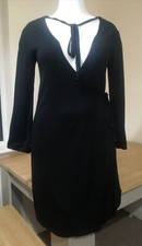 Sweaty Betty Black Knee Length Midi Long Sleeves Black Wrap Size Small