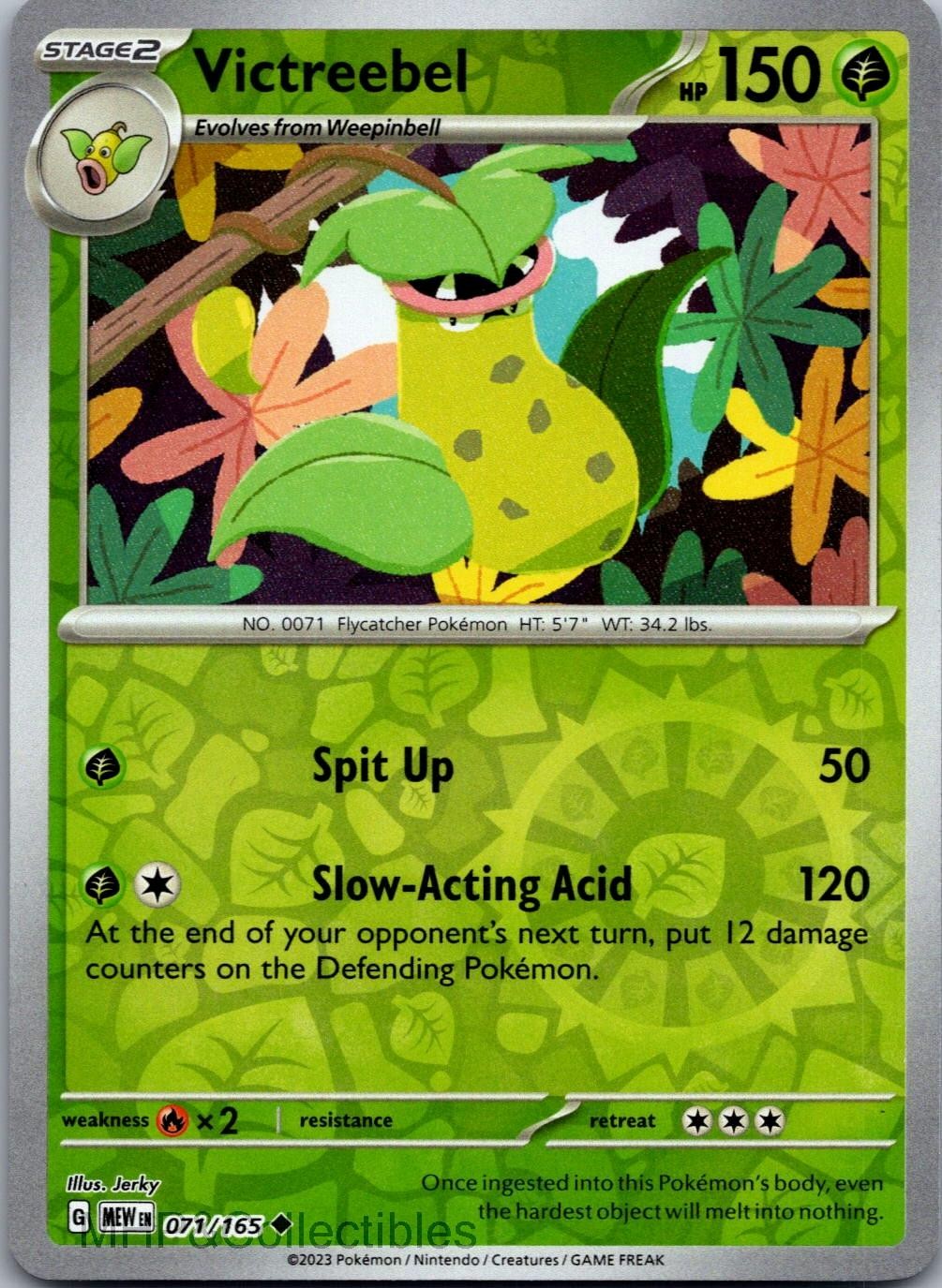 Victreebel 071/165 Uncommon 151 Pokemon Reverse Holo Near Mint