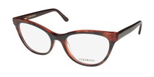 NEW VERA WANG V392 EYEGLASSES WOMENS FULL-RIM CB CAT EYE BROWN 51-17-140 PLASTIC