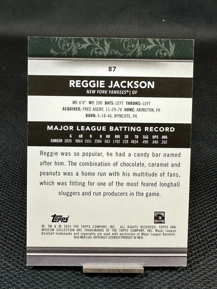 2024 Topps Museum Collection REGGIE JACKSON #87 YANKEES - Image 2 of 2