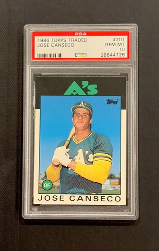 1986 Jose Canseco #20T