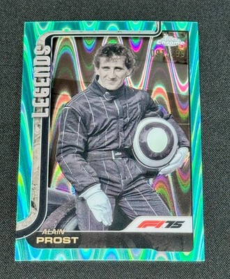 2025 Topps Chrome Formula 1 Alain Prost #149 Aqua RayWave Refractor /199