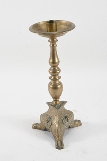 O24G08 Asiatika Messing Kerzenleuchter Altarleuchter