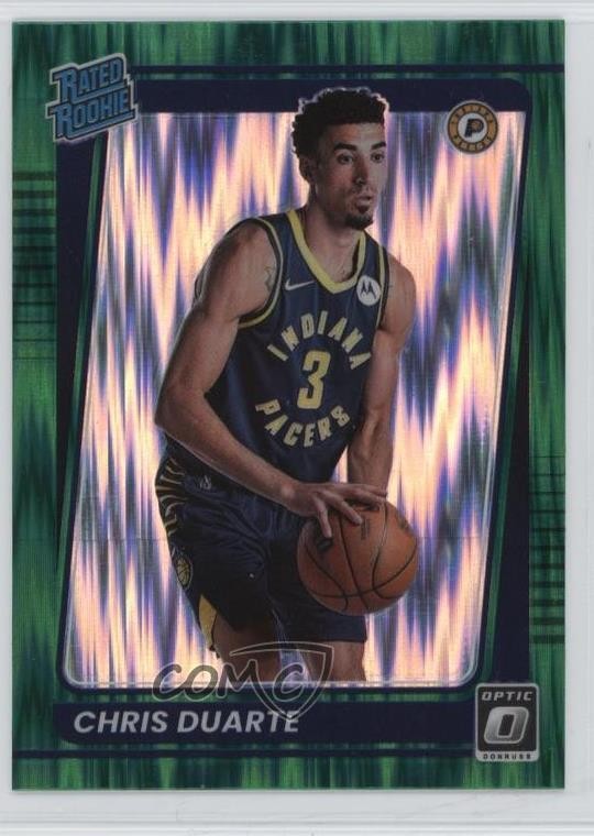 2021 Panini Donruss Optic Rated Rookie Green Shock Prizm Chris Duarte #173 1k8e