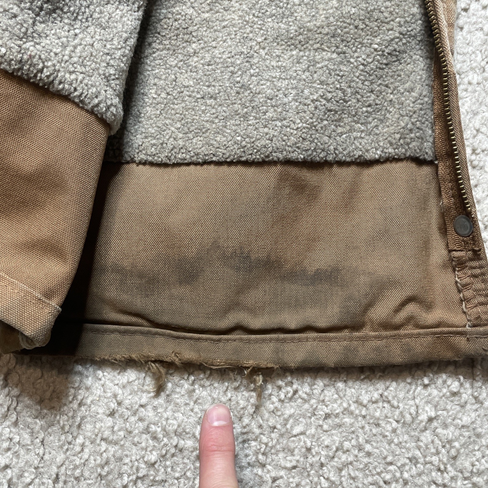 Carhartt B157 Pants Mens 32x30 Double Knee Brown Insulated Sherpa Work thumbnail 20