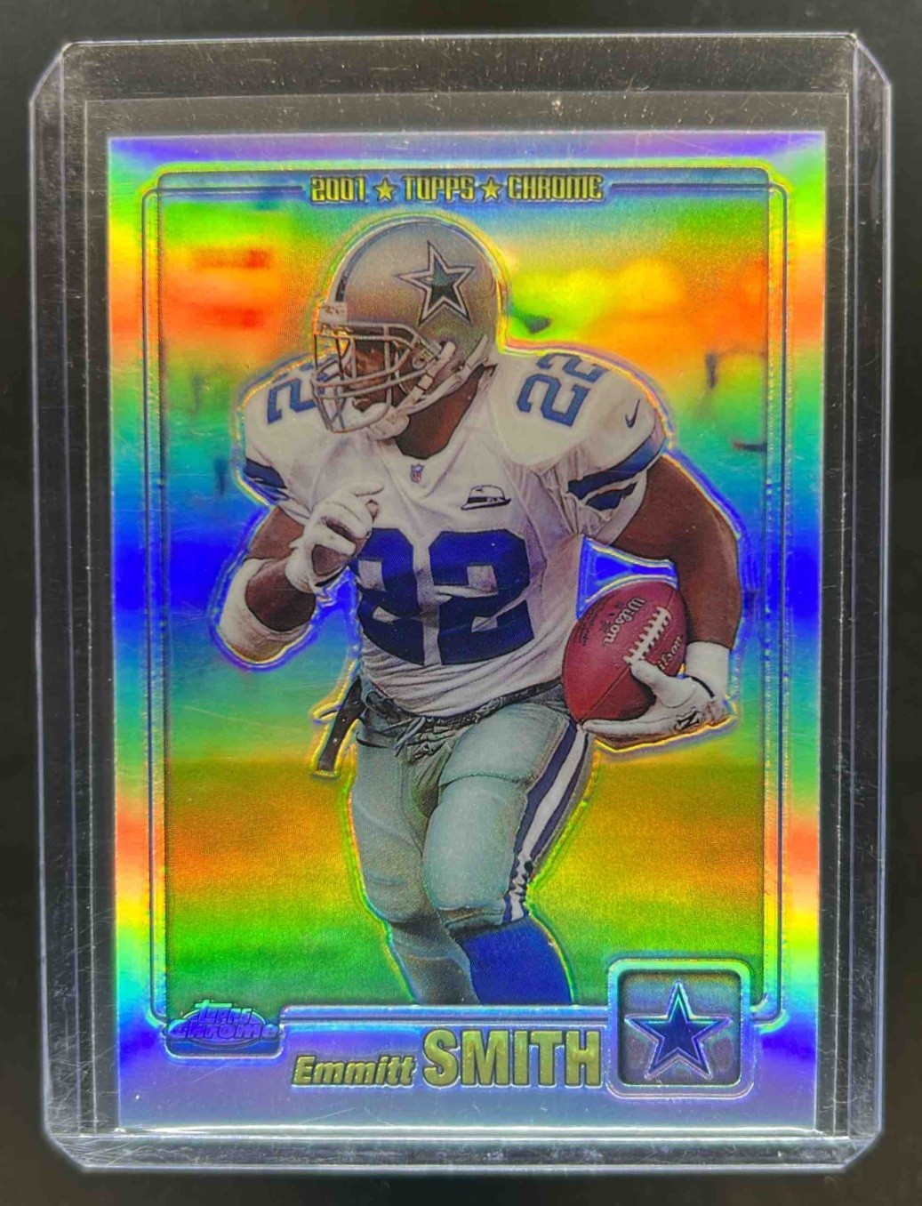 2001 Topps Chrome Emmitt Smith Refractor #/999 Cowboys