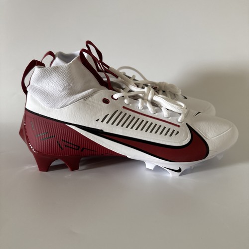 Nike Men 10 Vapor Edge Pro 360 2 TB White/Crimson Red Football Cleats FQ4044-104 - Picture 1 of 9