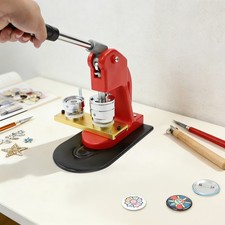 Round Pin Maker with 100 Set Badge Materials 44mm Mold,Metal Round Badge Maker
