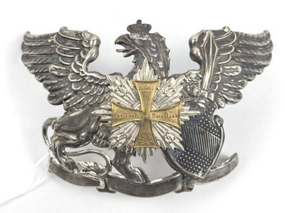 Baden, Emblem für eine Pickelhaube für Mannschaften im Leib Grenadier Regiment N