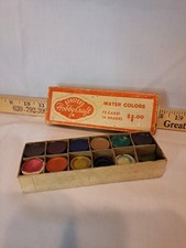 Antique Bersted's Hobby Craft Water Colors 72 Cakes 14 Shades