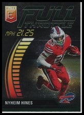 2023 Donruss Elite Nyheim Hines Full Throttle Green #FT-NH Buffalo Bills