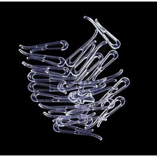 30 Pcs Clear Alligator Clips Transparent U Shape Plastic Shirt Clips For Ties Pa