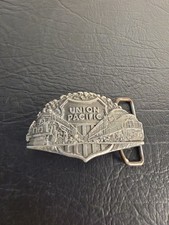 BELT BUCKLE 1975 UNION PACIFIC RAILROAD CENTENNIAL DIESEL VINTAGE