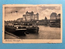 Alte AK von Karlsruhe, Rheinhafen, Frachtschiff, gelaufen 1939