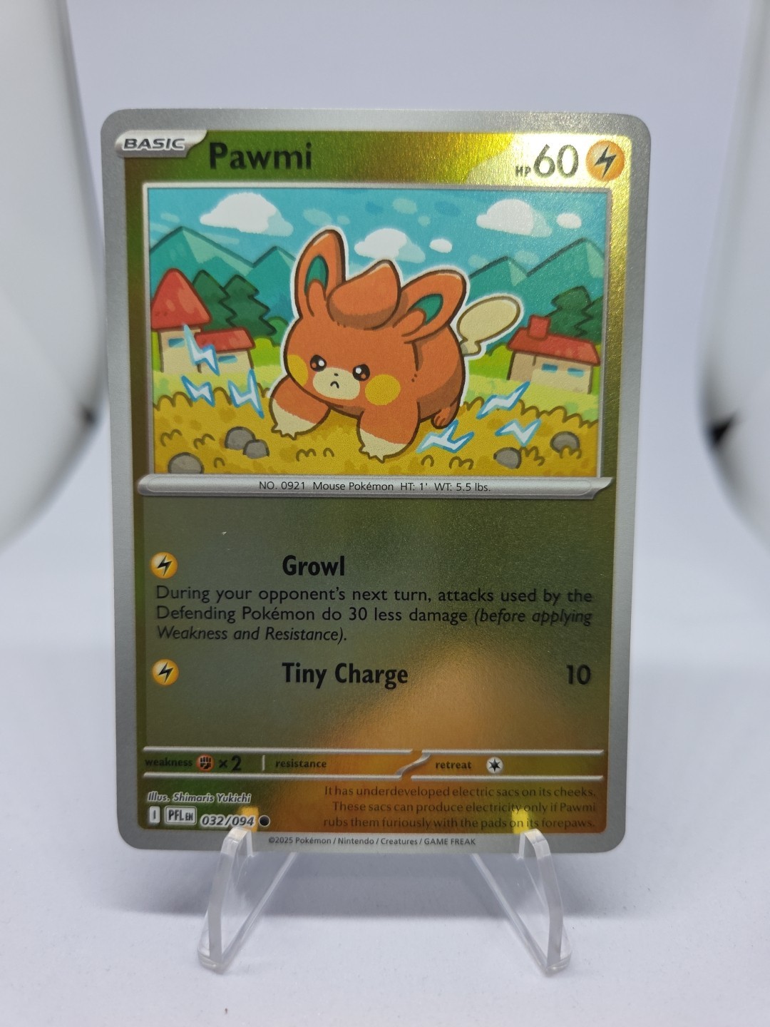 Pawmi [PFL 032/094] Pokémon ME02: Phantasmal Flames Common Reverse Holofoil EN