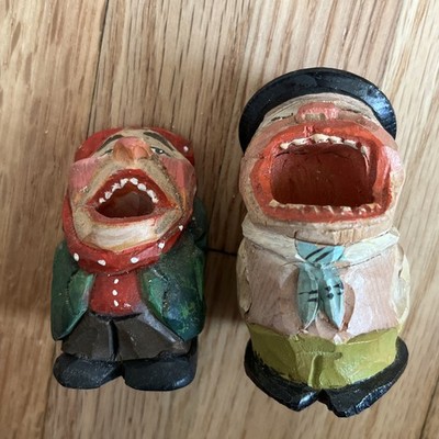 Anri Big Mouth Toothpick Holder, Anri Italy Wood Carving
