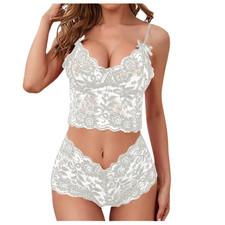 Lingerie 2 Piece Set white lace 14 new