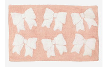 Ltd Edition TK Maxx HOMESENSE LARGE Coquette BOW 81 x 51cm Cotton RUG MAT VIRAL