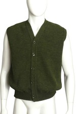COMME DES GARCONS- 2021 Green Cardigan Vest, Size Large