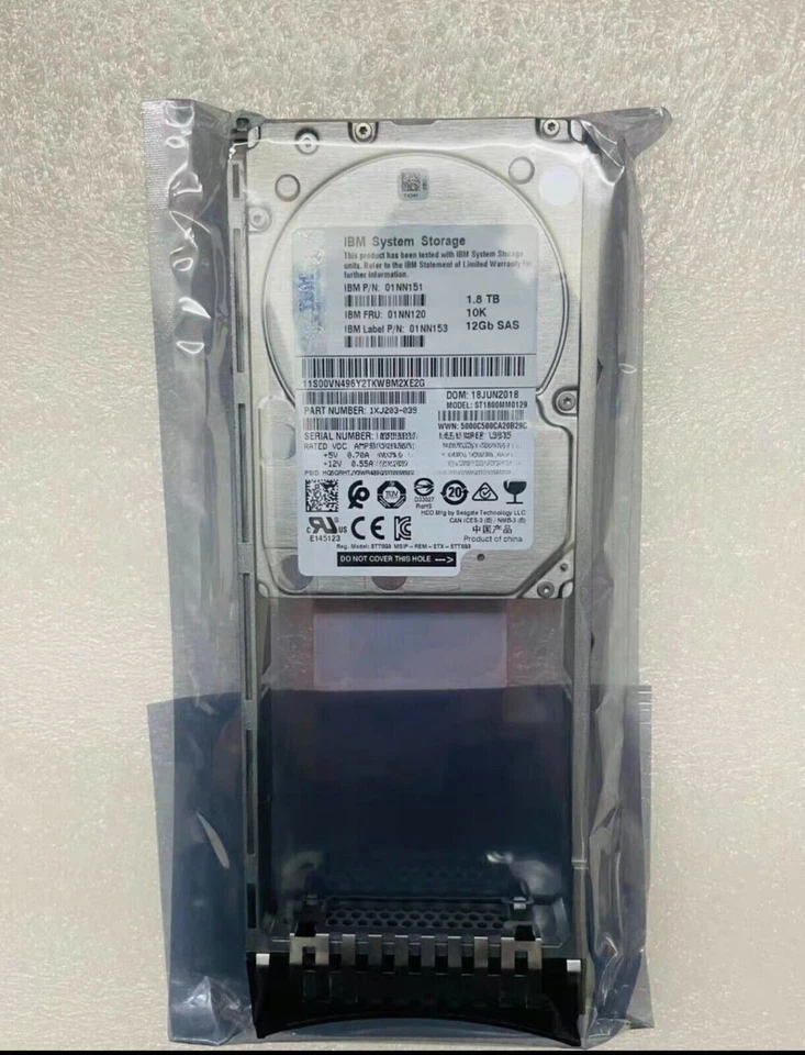 IBM 1.8TB 01NN153 01NN120 10K 12Gb/s 2.5" SAS 01NN151 V3700 V2 HDD HARD DRIVE - Image 2 of 3