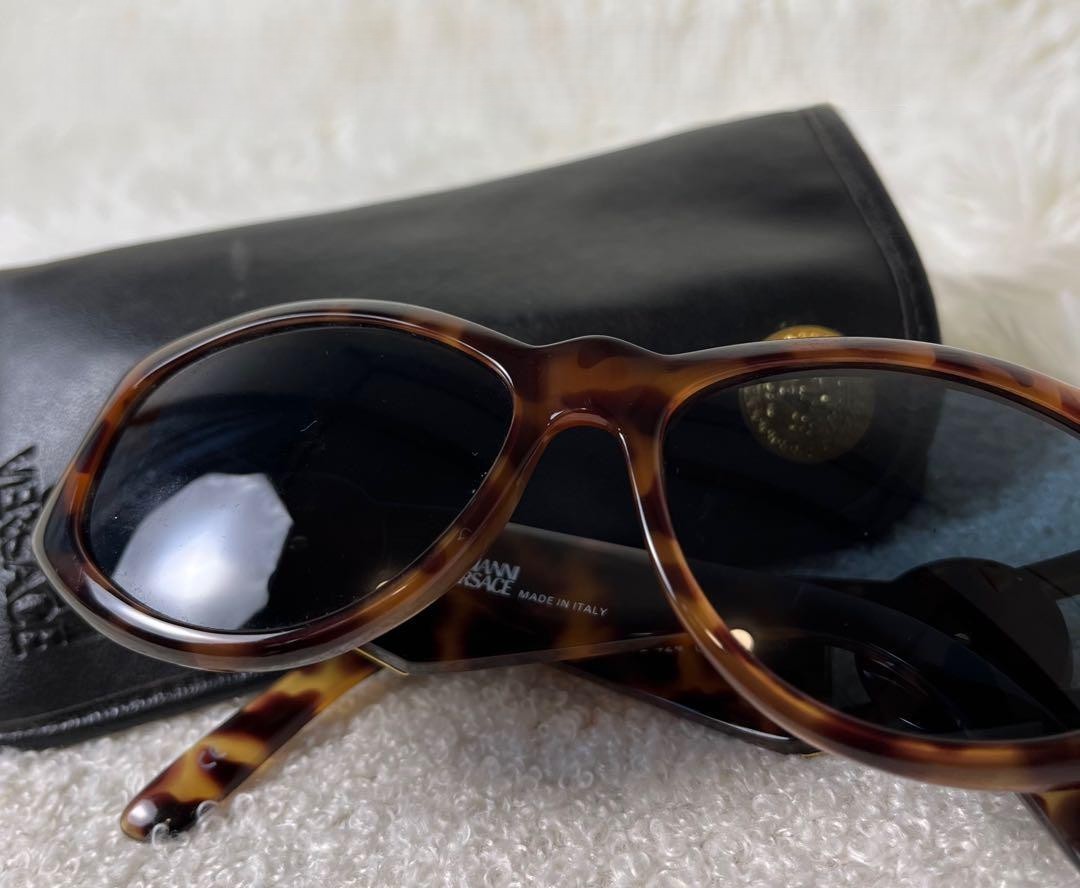 vintage Versace Medusa Sunglasses MOD 424 Col 869 brown gold with