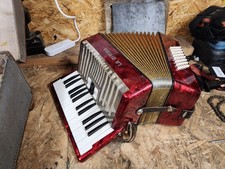Absolutely Beautiful Vintage La Divina Piano Accordion Working Carry Case