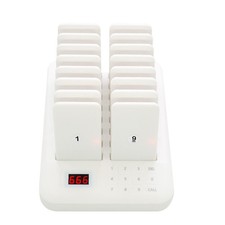CATEL CTP302 White Wireless Restaurant Call System Waterproof and Oil-Resistant