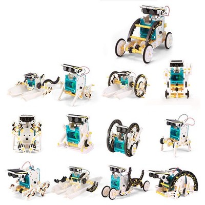 HAMILO Robot Toy Solar Robot Sunlight DIY Assembly Type Plastic Model Children