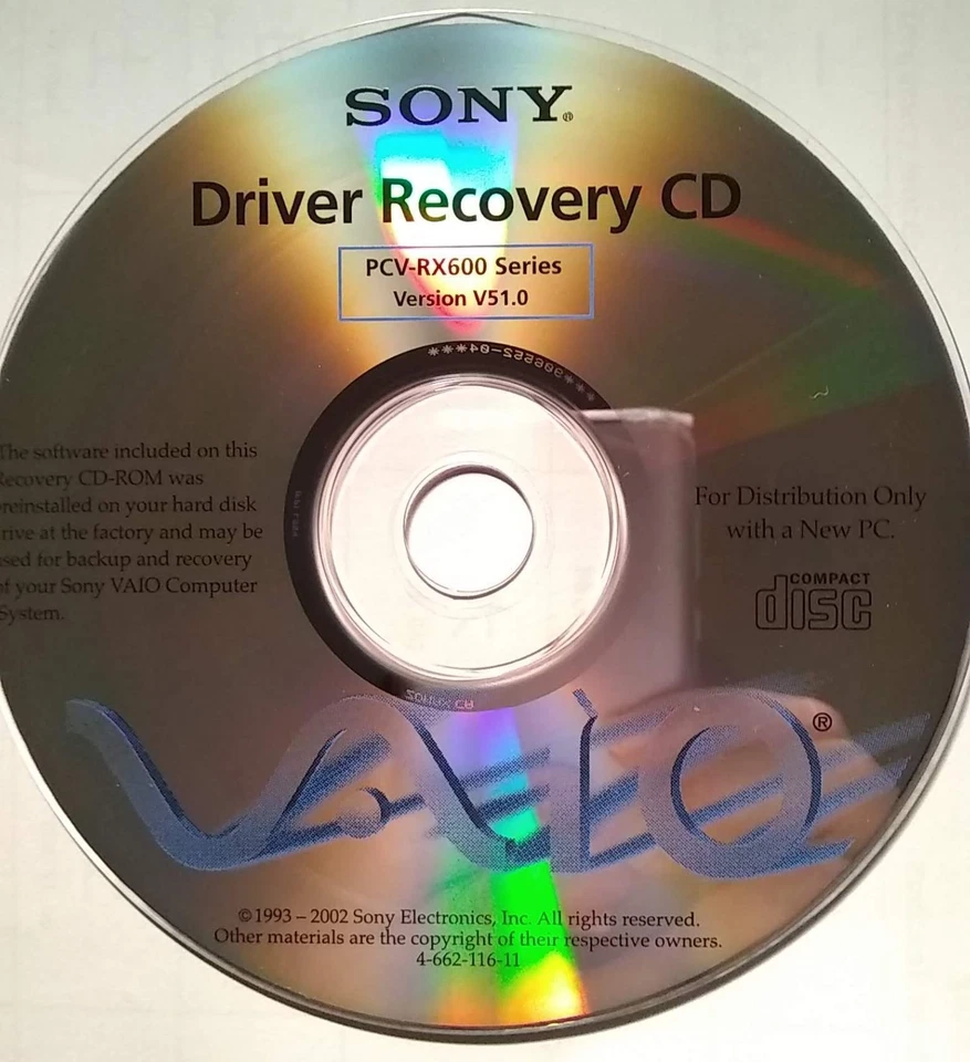 Sony PCV-RX600 Series Windows XP & Drivers Recovery CD Set - Image 2 of 2