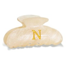 Acrylic Letter Hair Clips for Women - Monogram Hair Claw Alphabet Large Gold-N