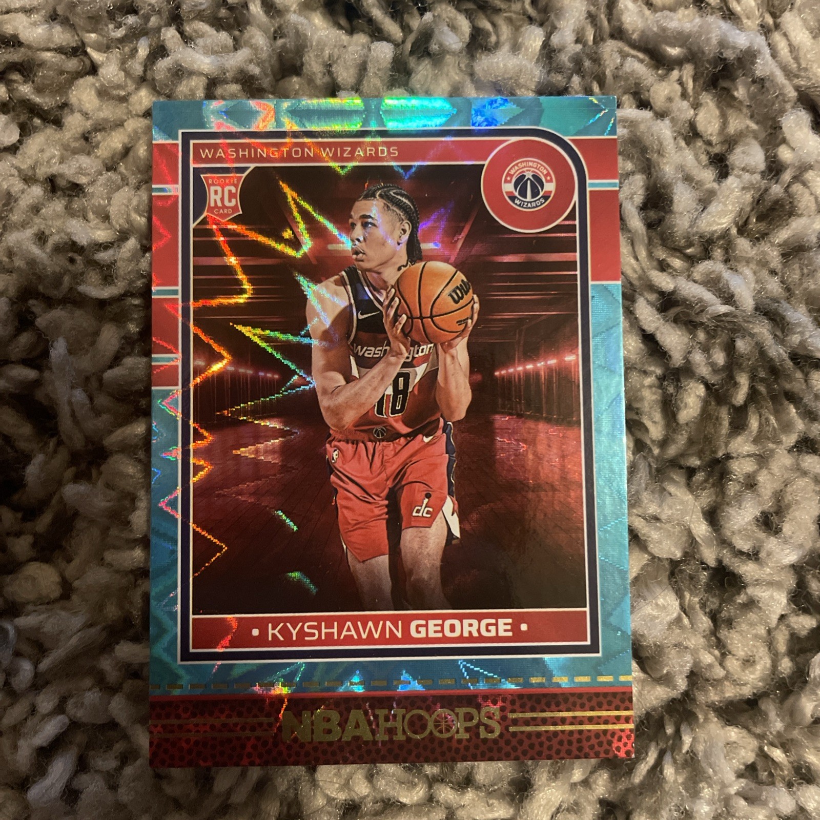 2024-25 Panini Nba Hoops - Rookies Kyshawn George #254 Teal Explosion (RC)