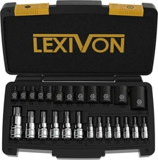 LEXIVON Master Torx Bit and Socket Set,Premium S2 Alloy & Cr-V Steel | 25-Piece