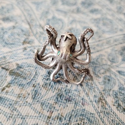 Octopus Ring - Wedding - Beach Jewlery - Gift - Birthday Gift - Beach Inspired