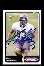 Signed Football Card Auto Kevin Williams 2003 Topps Total #518 Minnesota Vikings
