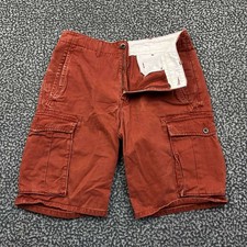 Levis Mens Cargo Shorts Burnt Orange Red Cotton W31 Pockets Outdoor