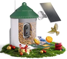 Bird Feeder with Camera AI Identify 2K Live Video Smart Bird Feeder with Camera,