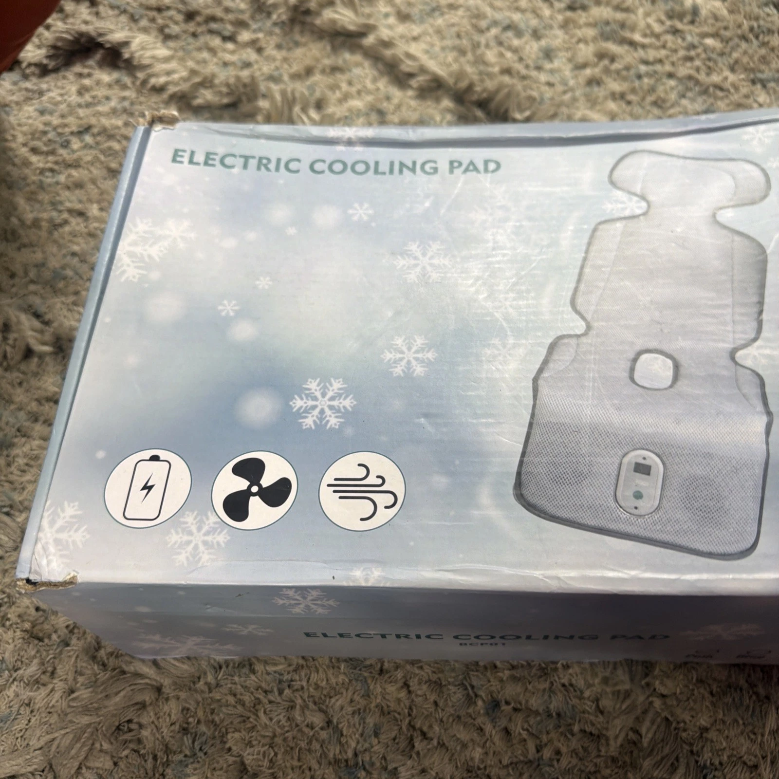 Baby Stroller Cooling Pad with 2 Built-in Blower Up to 10H MAX