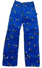 Vintage Oshkosh B  Gosh Boys 7 Blue Corduroy Carpenter Racecar Pants