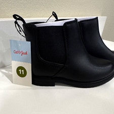 Cat  Jack Chelsea Ankle Boot Slip On Round Toe Black Unisex Kids 11 Synth