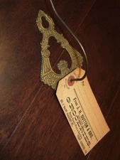 Old Receipt Bill Hook Invoice Paper Spike Wall Brass Antique Hardware Store