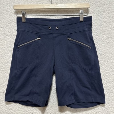 Athleta Performance Active Use Bike Shorts Women's Size XS Blue Zipper Pockets