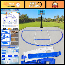 Basketball Court Stencil Kit - Reusable Waterproof Marking for Driveway, Backyar