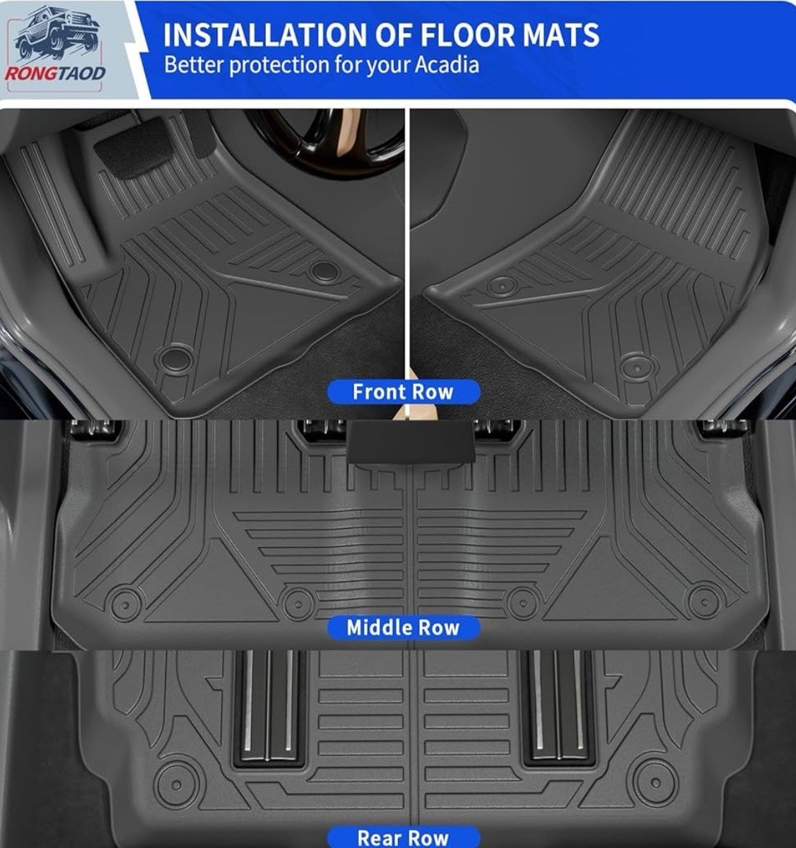 Tapete De Carga Xipoqix Compatible Con Gmc Acadia 2017-2023 | Envío gratis