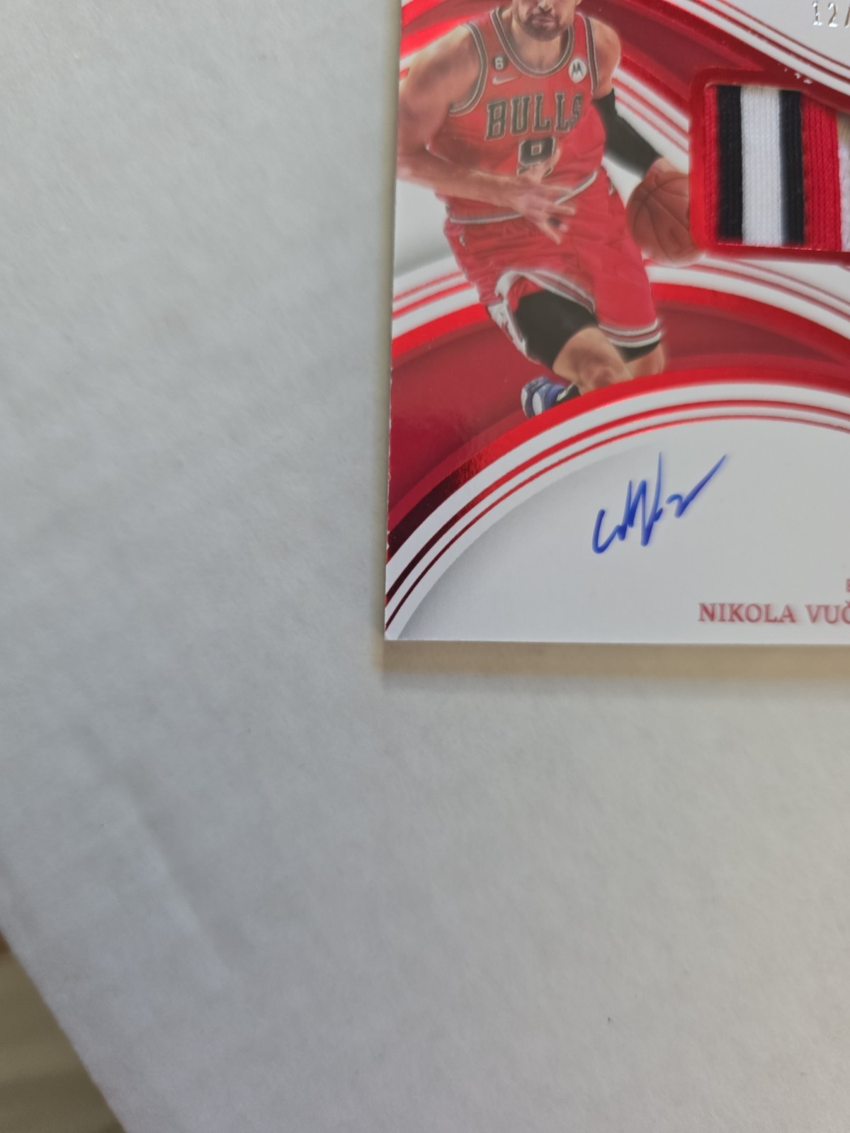 Nikola Vucevic Jersey Number Patch Auto /25 2022-23 Immaculate Basketball Bulls view 4