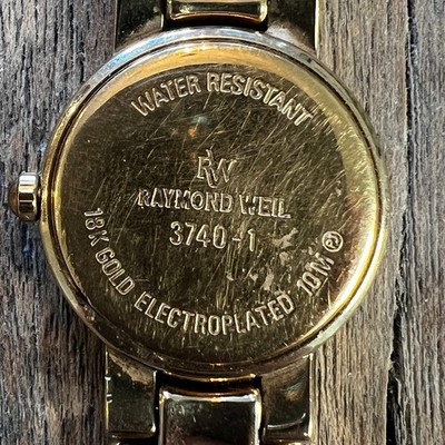 Raymond Weil Geneve 3740-1 18K Gold Plated Watch Swiss Quartz w