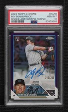 2023 Chrome Rookie Purple Refractor /250 Peyton Burdick PSA 10 GEM MT Auto 5f2