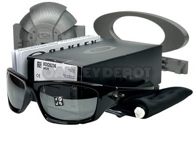 ✓🕶️ OAKLEY VALVE 009236 POLISHED BLACK/BLACK IRIDIUM POLARIZED